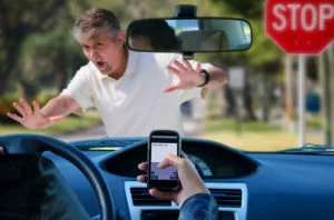 An irresponsible texting Image